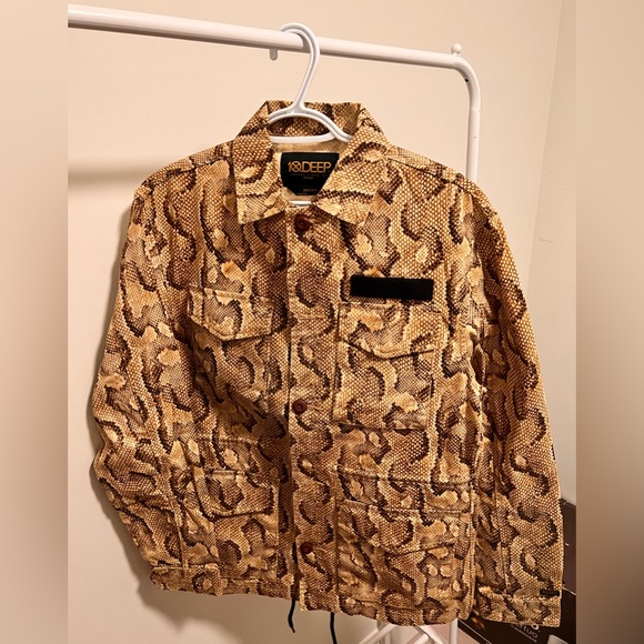 10.Deep - Snakeskin print Field / Military Jacket - Picture 1 of 5